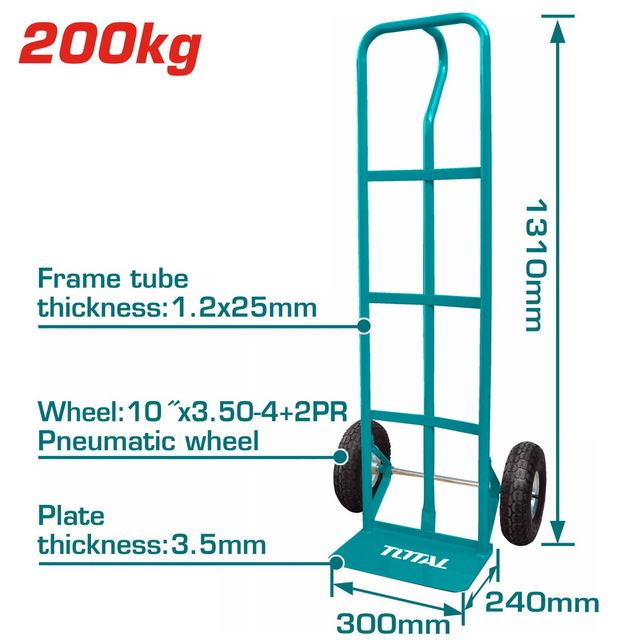 Xe đẩy hàng 2 bánh 200Kg Total THTHT20141