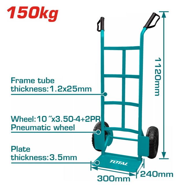  Xe đẩy hàng 2 bánh 150Kg Total THTHT20221 