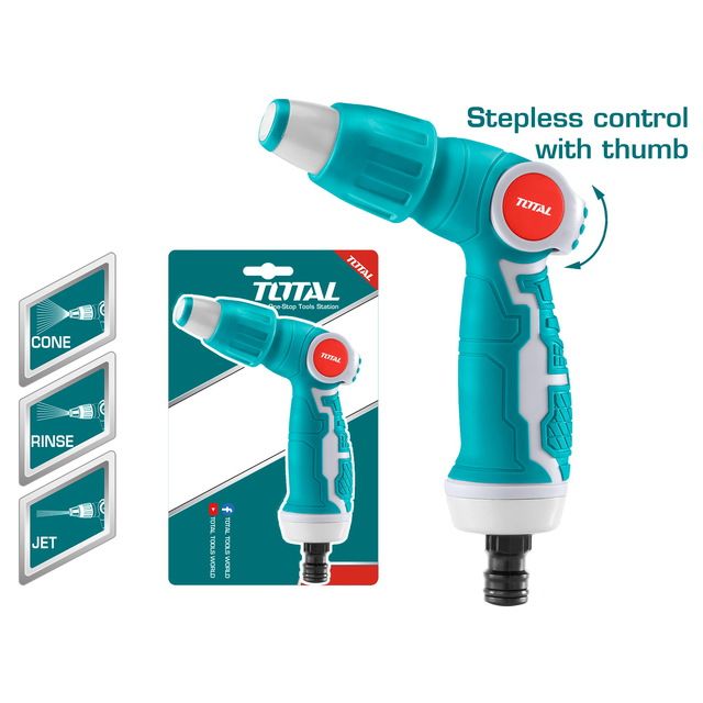 Đầu phun nước 3/4 inch bằng nhựa 3 kiểu phun Total THWSG6031