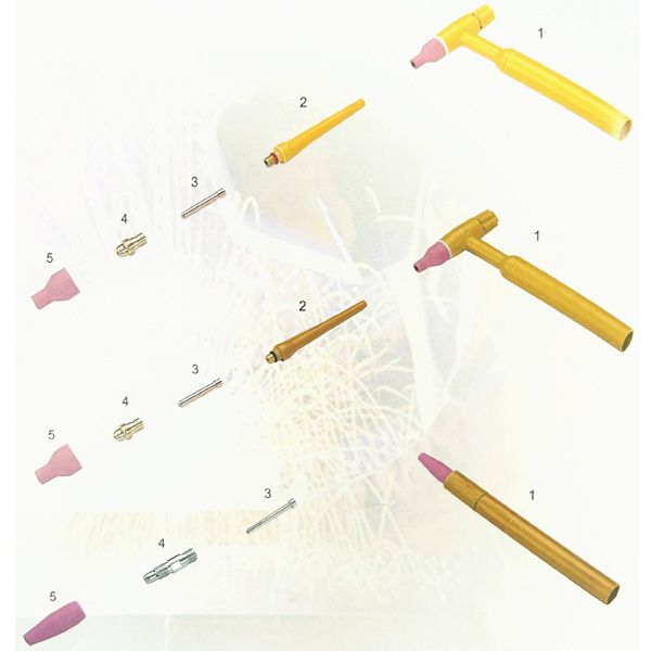 Đầu súng hàn Tig QQ150 màu vàng