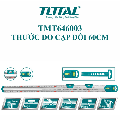  Thước đo cặp đôi 60cm TOTAL TMT646003 