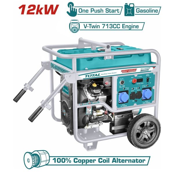 Máy phát điện dùng xăng 12KW Total TP1150006