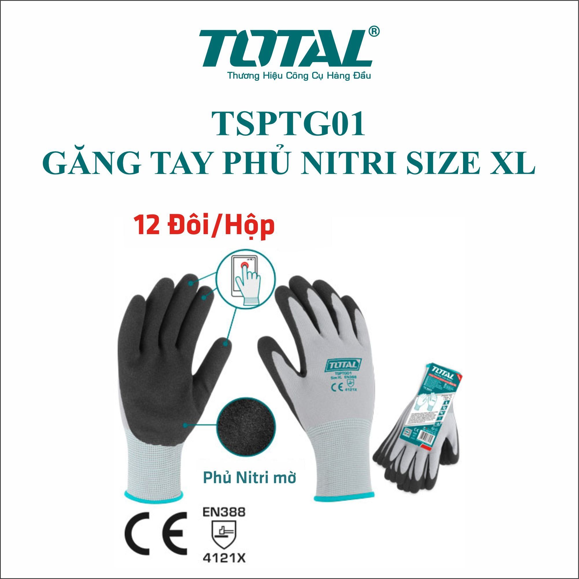  Găng tay phủ Nitri size XL Total TSPTG01 