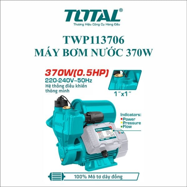 Máy bơm nước 370W Total TWP113706