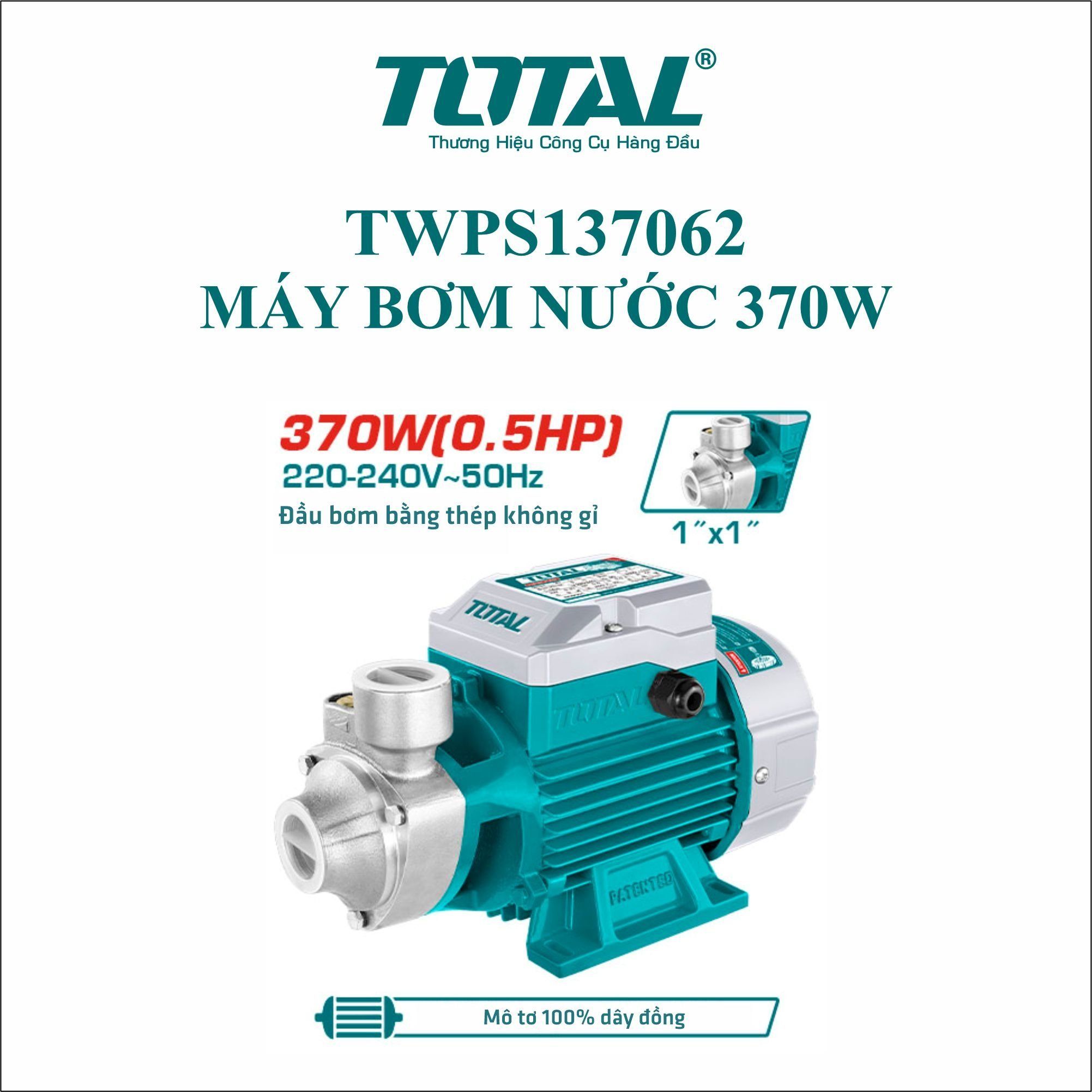 Máy bơm nước 370W Total TWPS137062