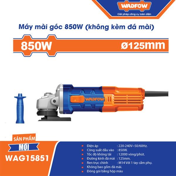 Máy mài góc 850W WADFOW WAG15851