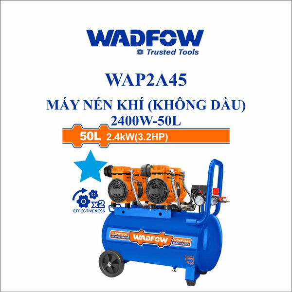 Máy nén khí (không dầu) 2400W-50L WADFOW WAP2A45