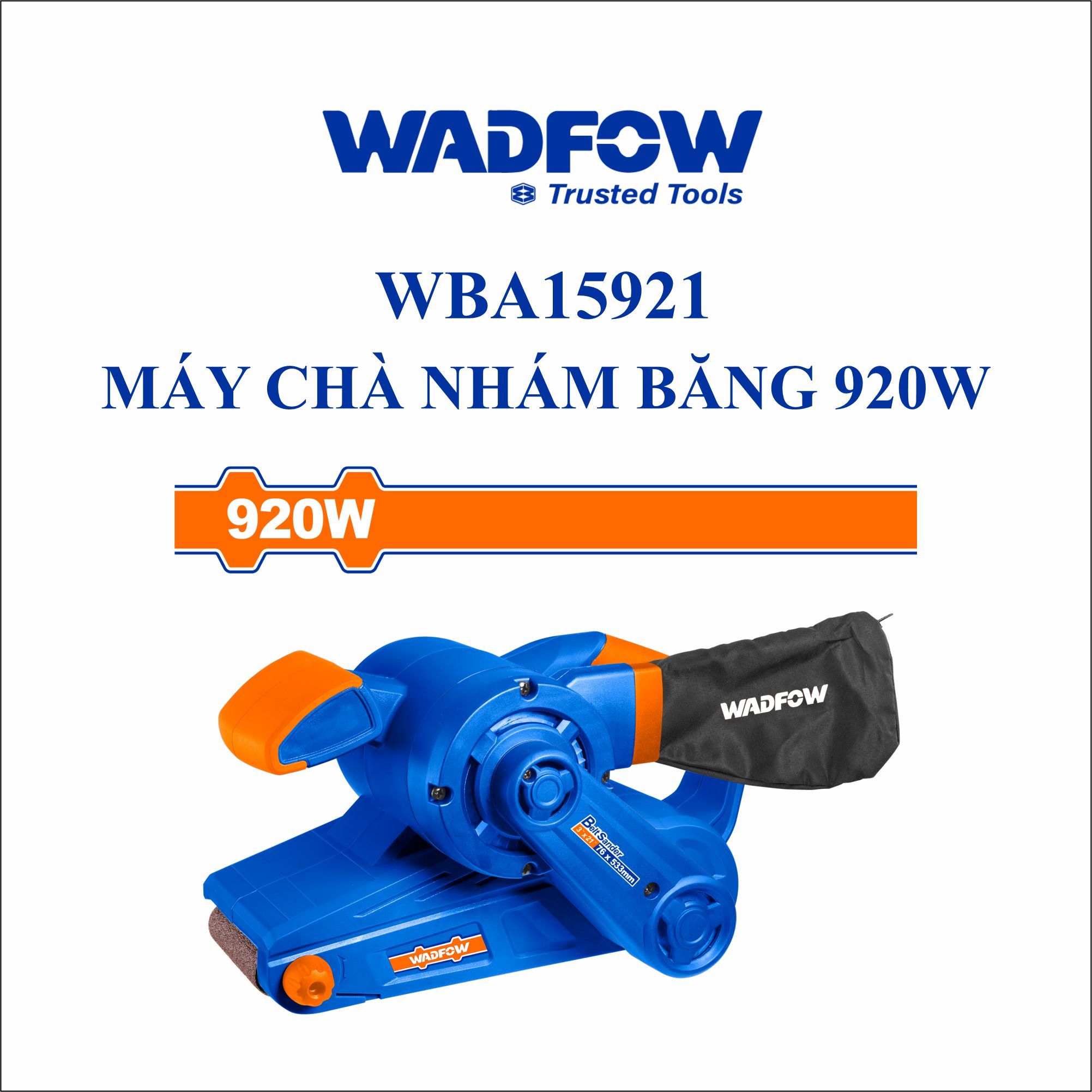  Máy chà nhám băng 920W WADFOW WBA15921 