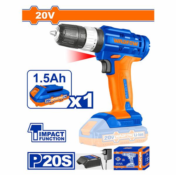 Máy khoan vặn vít dùng pin 20V WADFOW WCDP5521