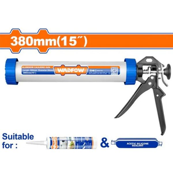 Súng bơm silicon thân nhôm 15 inch/380mm WADFOW WCG5315