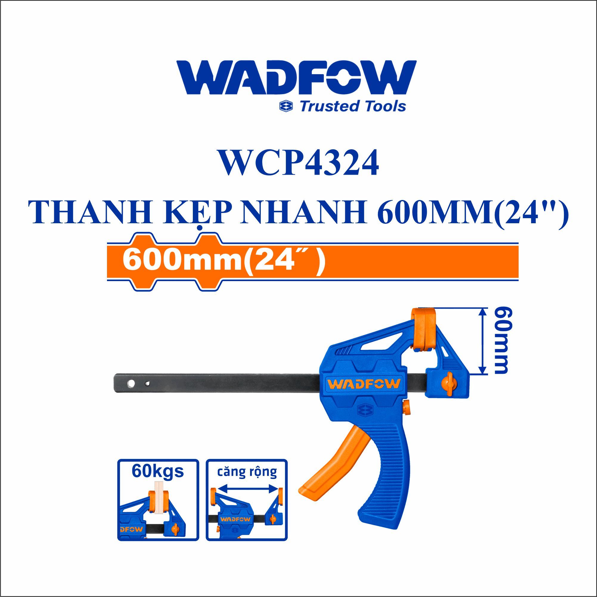  Thanh kẹp nhanh 600mm(24 Inch) WADFOW WCP4324 