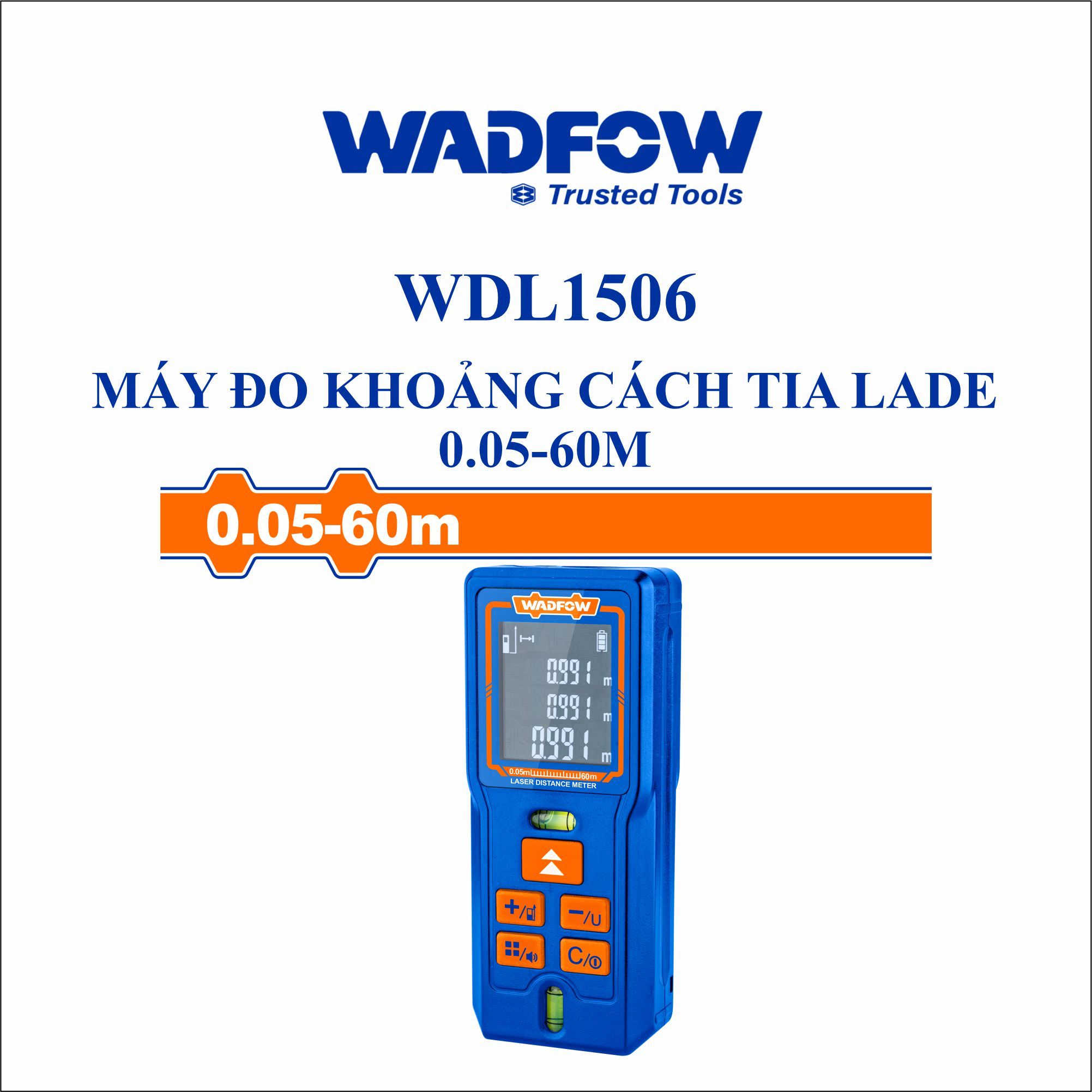  Máy đo khoảng cách tia lade 0.05-60m WADFOW WDL1506 