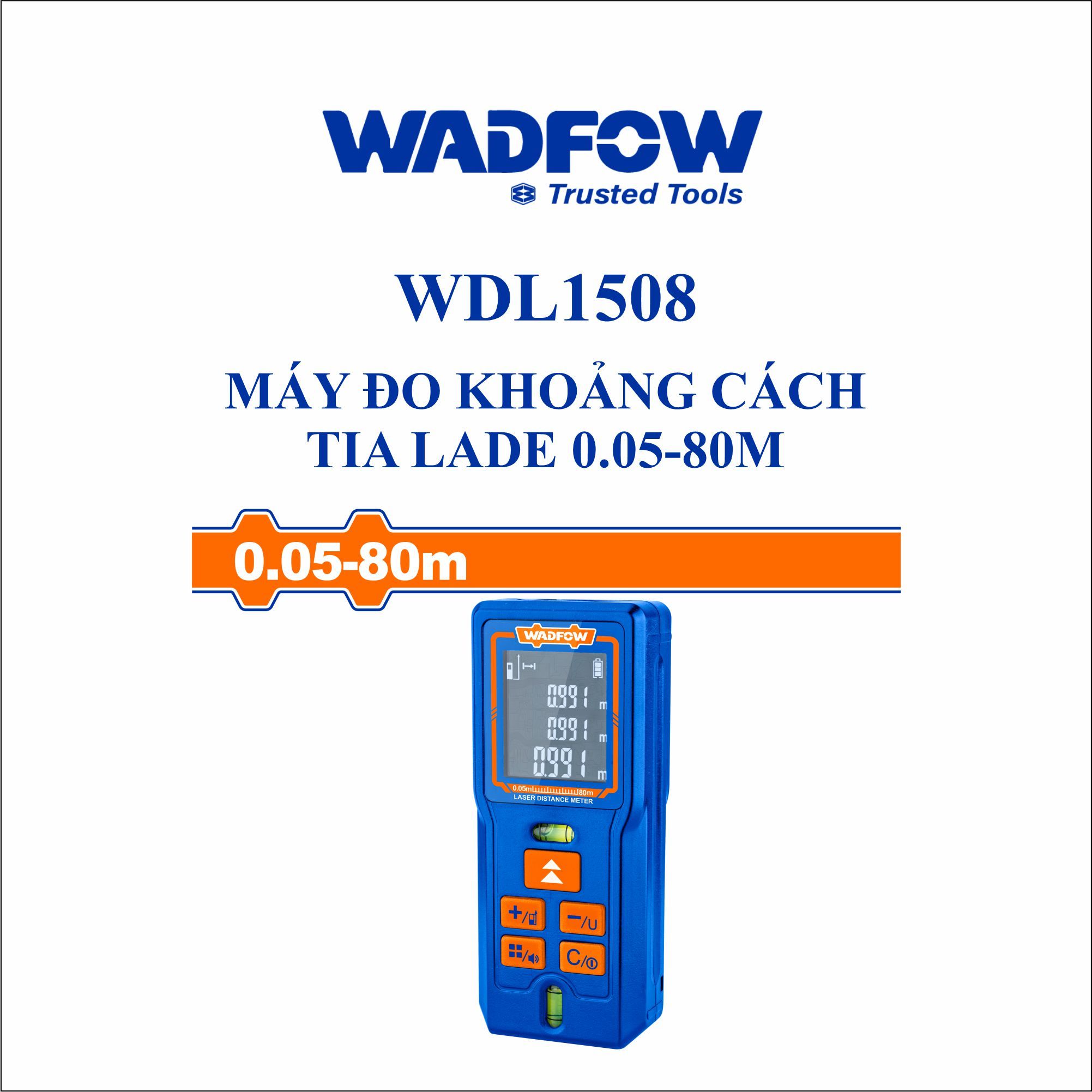  Máy đo khoảng cách tia lade 0.05-80m WADFOW WDL1508 