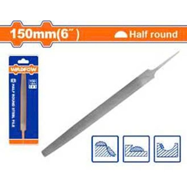 Giũa thép bán nguyệt 6 inch/ 150mm WADFOW WFE1626