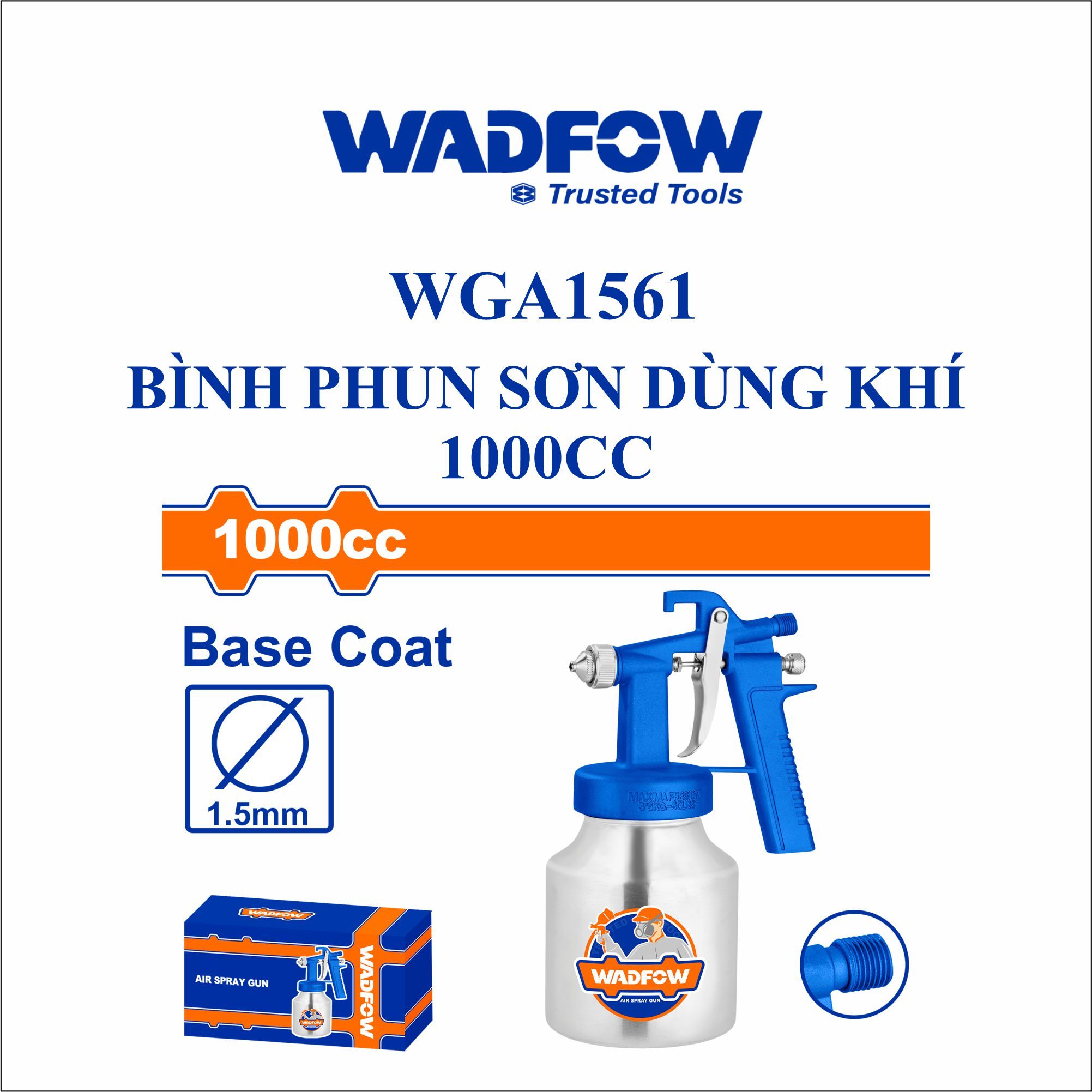  Bình phun sơn dùng hơi 1000cc WADFOW WGA1561 