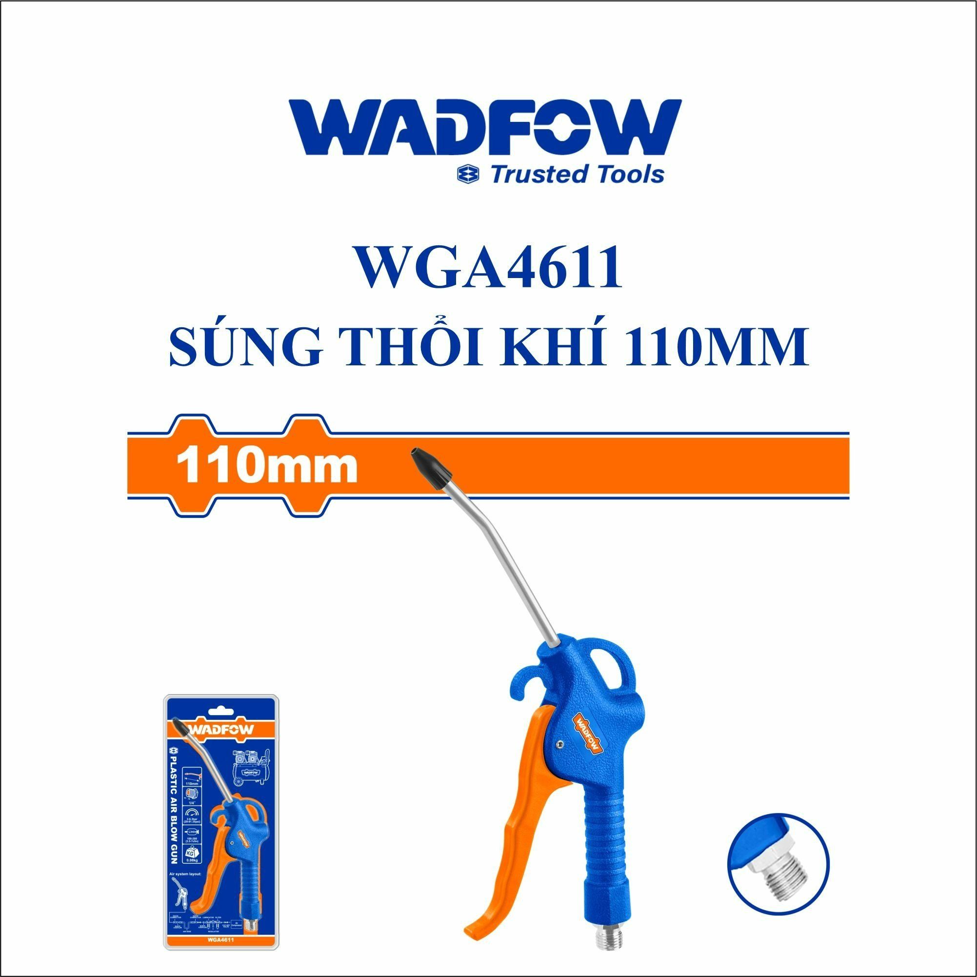  Súng thổi bụi dùng hơi 110mm WADFOW WGA4611 