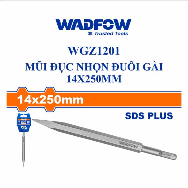 Mũi đục nhọn đuôi gài 14x250mm WADFOW WGZ1201