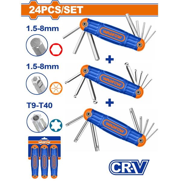 Bộ chìa lục giác và bông gấp gọn WADFOW WHK4203