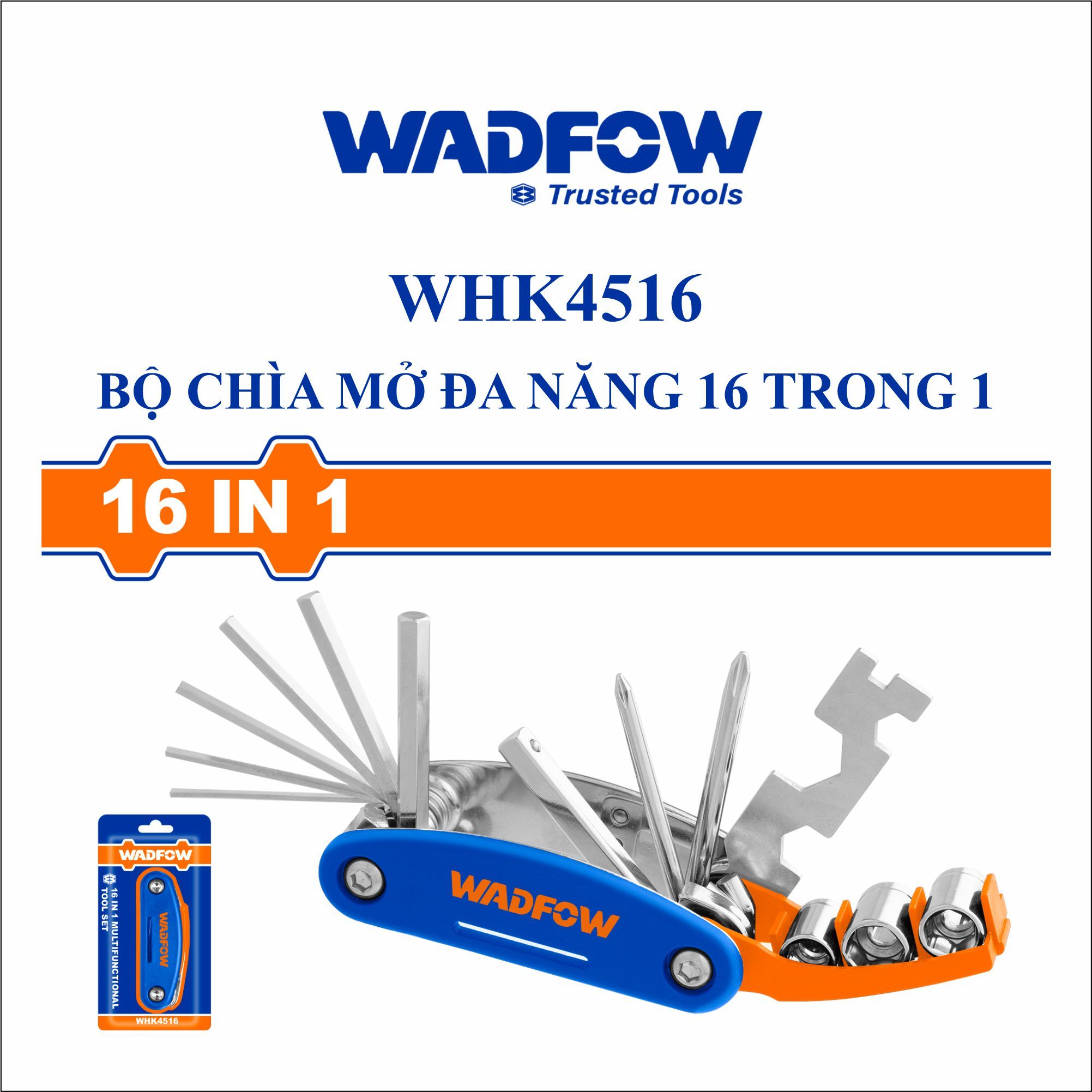  Bộ chìa mở đa năng 16 trong 1 WADFOW WHK4516 