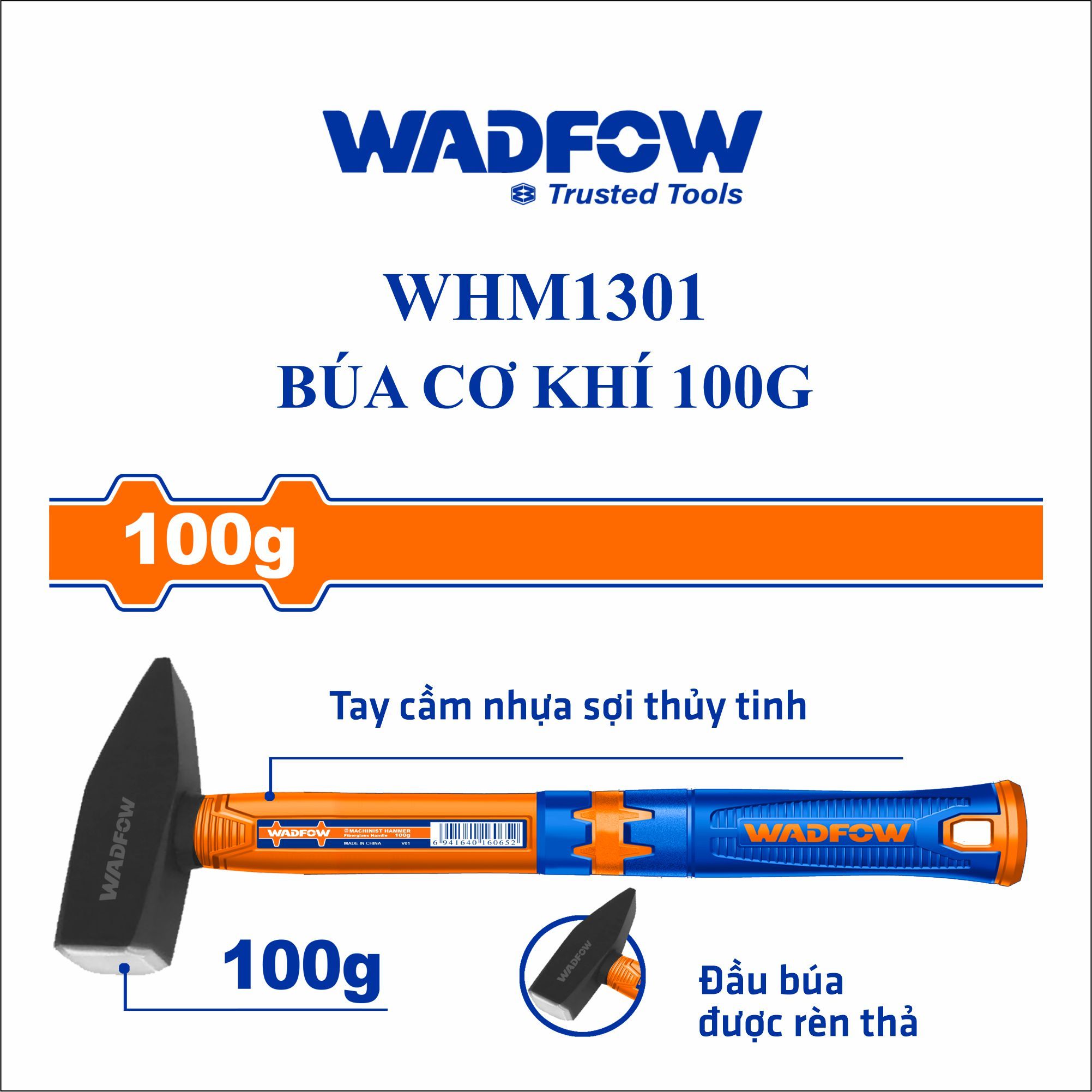  Búa cơ khí 100g WADFOW WHM1301 