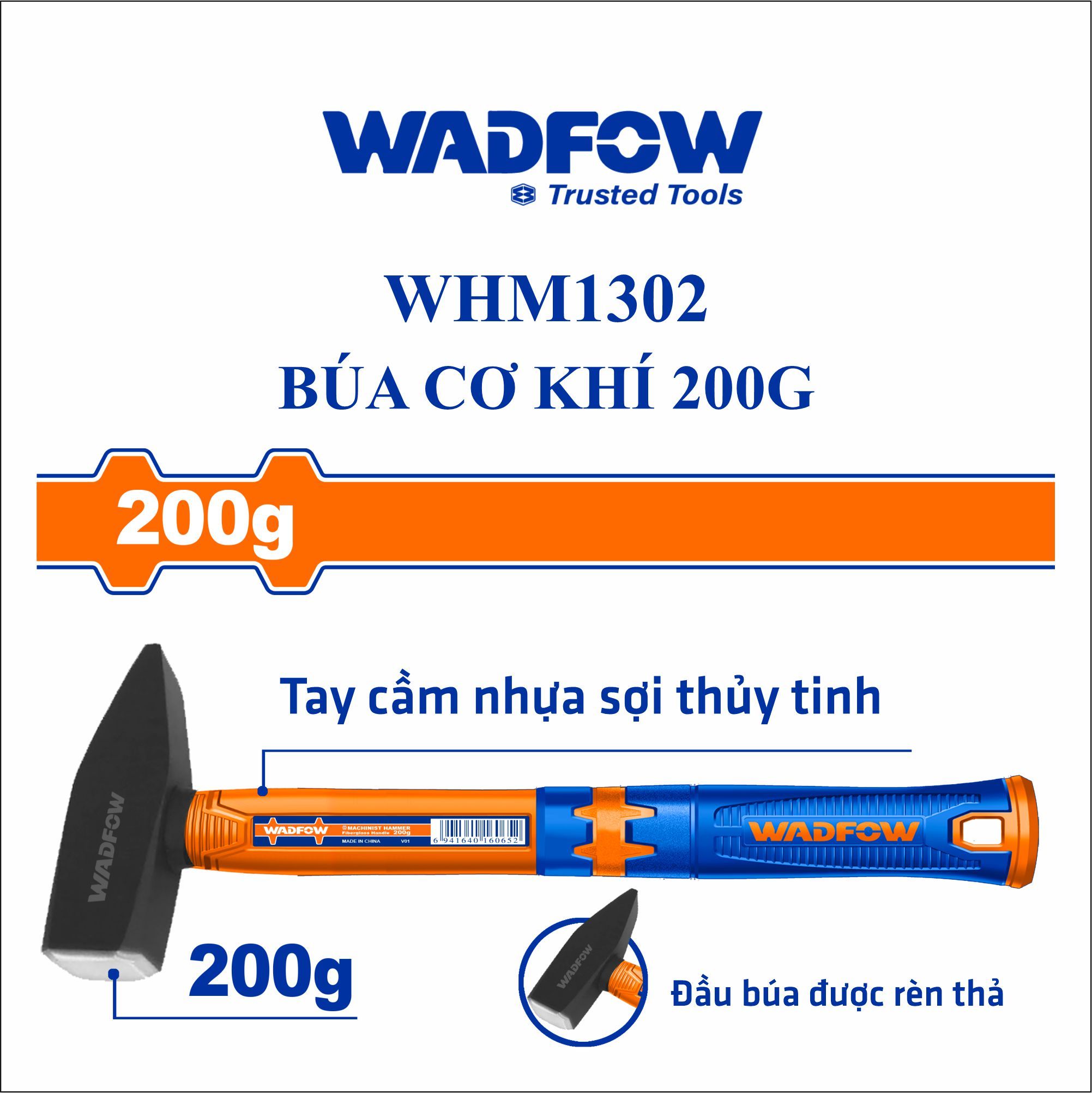  Búa cơ khí 200g WADFOW WHM1302 