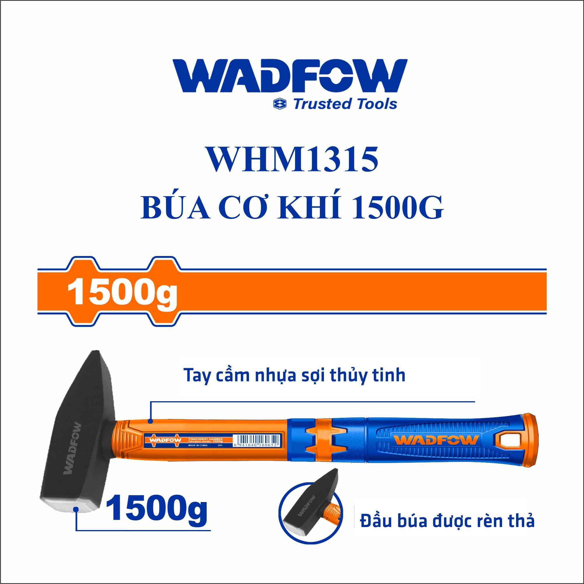  Búa cơ khí 1500g WADFOW WHM1315 