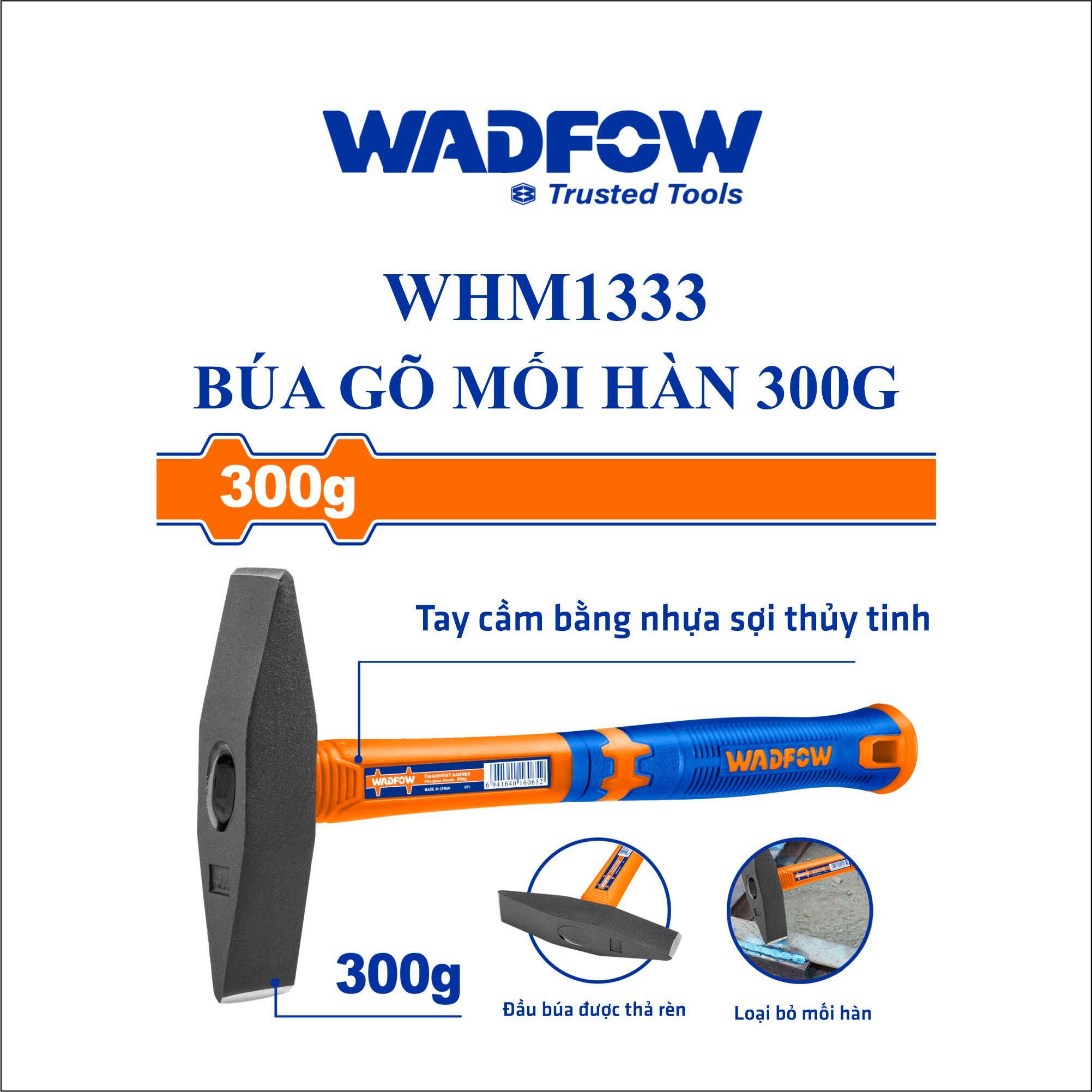  Búa gõ mối hàn 300g WADFOW WHM1333 