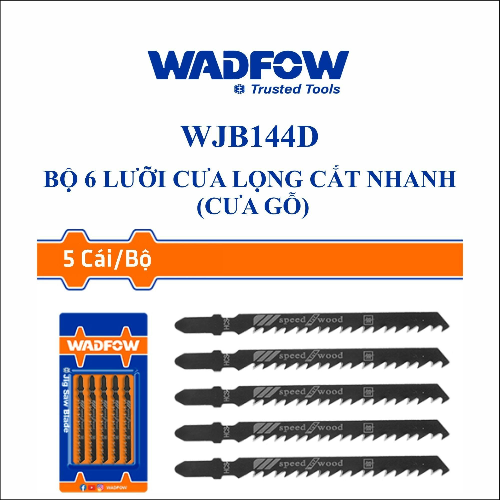  Bộ 5 lưỡi cưa lọng cắt nhanh (cưa gỗ) WADFOW WJB144D 