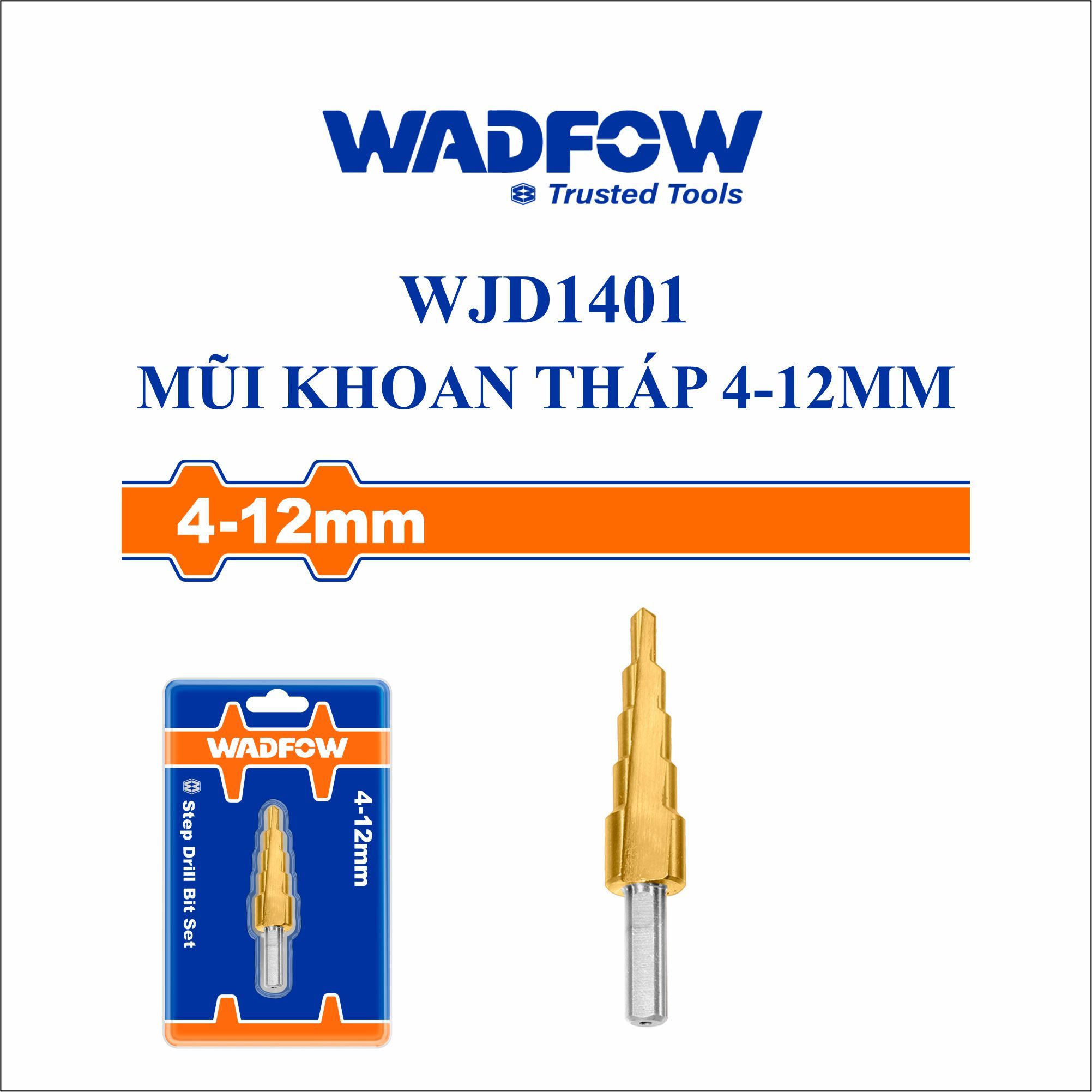  Mũi khoan tháp 4-12mm WADFOW WJD1401 