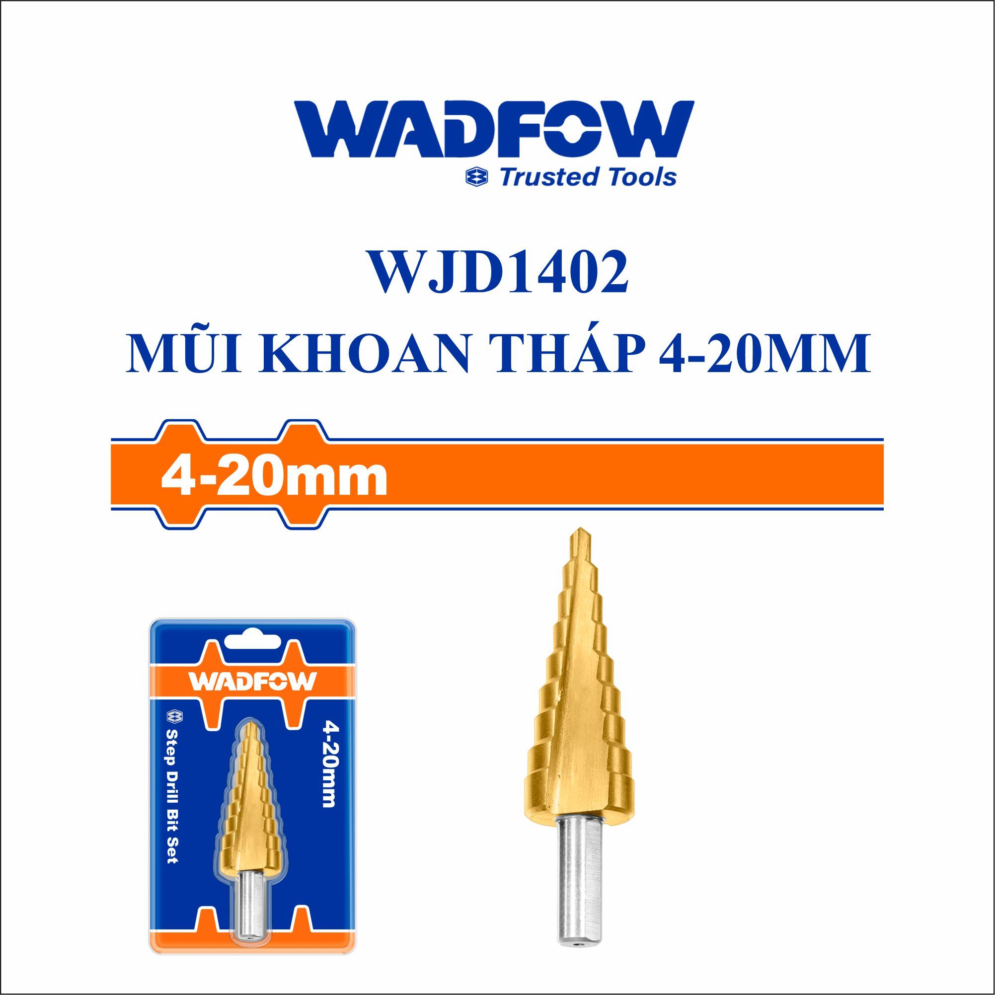  Mũi khoan tháp 4-20mm WADFOW WJD1402 