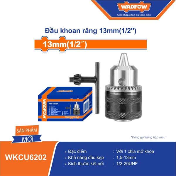 Đầu khoan có khóa 13mm WADFOW WKCU6202