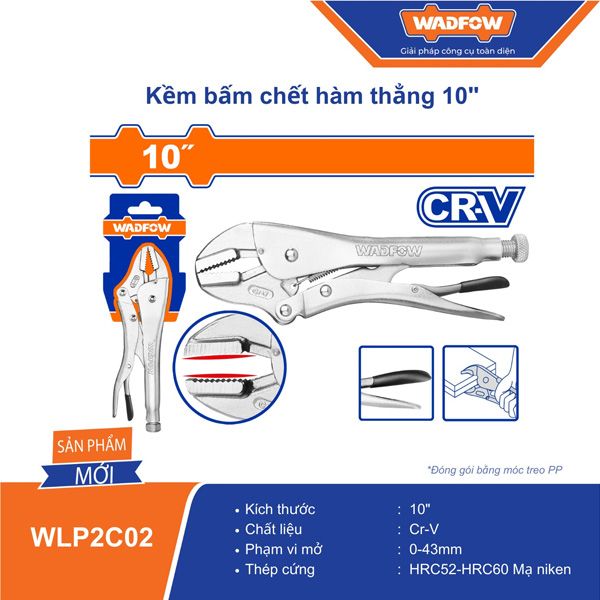 Kìm bấm hàm thẳng 10 inch/ 250mm WADFOW WLP2C02