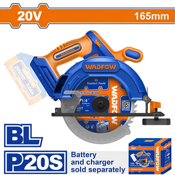 Máy cưa đĩa dùng pin 20V WADFOW WLWP5520