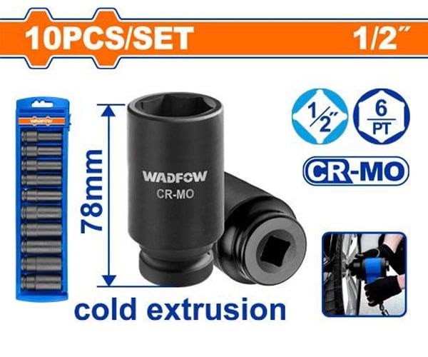 Bộ 10 đầu tuýp sâu 1/2 inch WADFOW WMSD202
