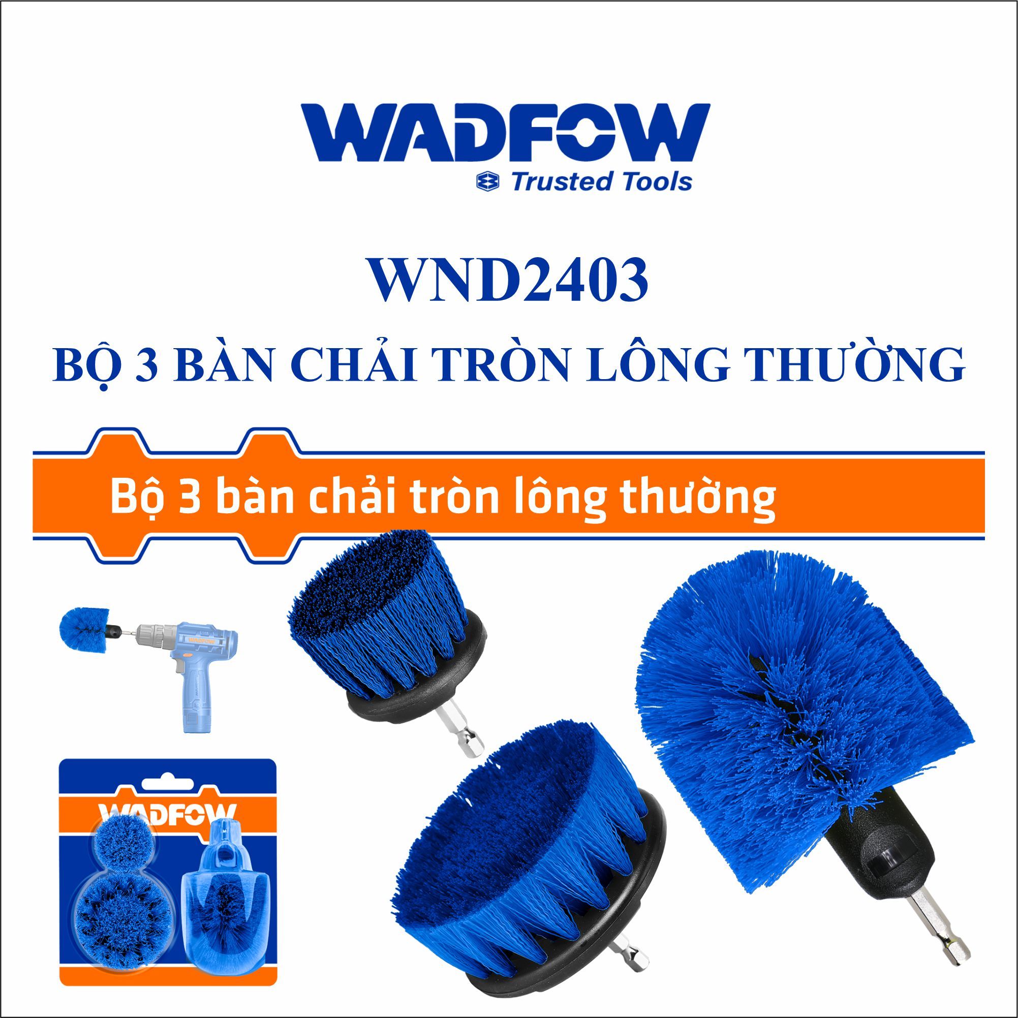  Bộ 3 bàn chải tròn lông thường WADFOW WND2403 