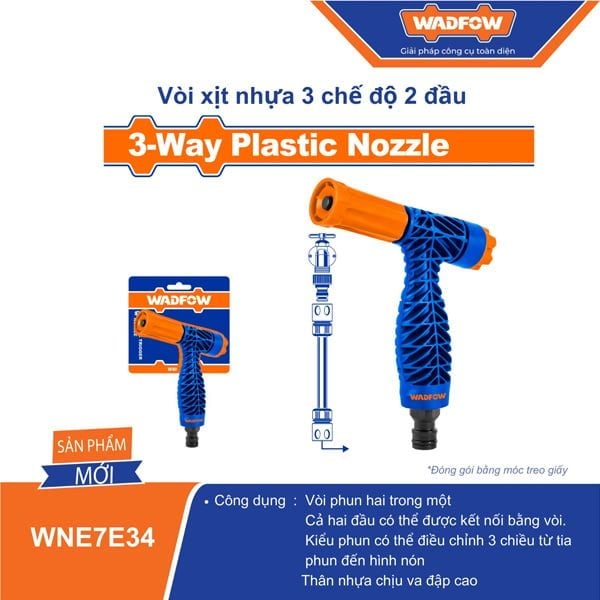 Vòi xịt nước 3 chế độ WADFOW WNE7E34