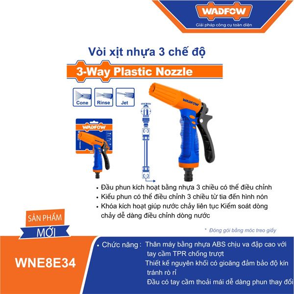 Vòi xịt nước 3 chế độ WADFOW WNE8E34