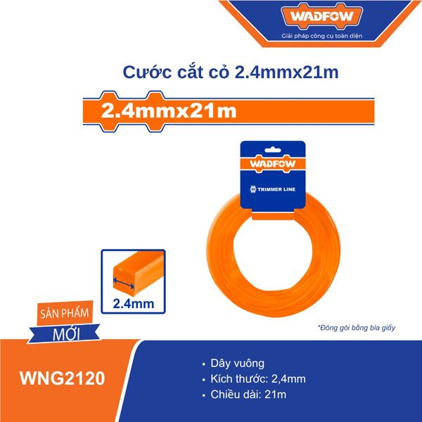 Cước cắt cỏ vuông 2.4mmx21m WADFOW WNG2120