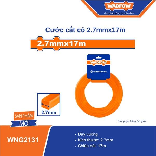 Cước cắt cỏ vuông 2.4mmx17m WADFOW WNG2131