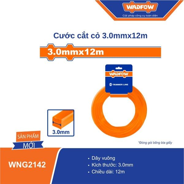 Cước cắt cỏ vuông 3.0mmx12m WADFOW WNG2142