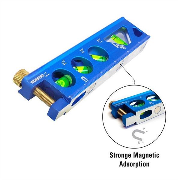 Thước thủy có từ bằng nhôm 165mm Workpro WP262025