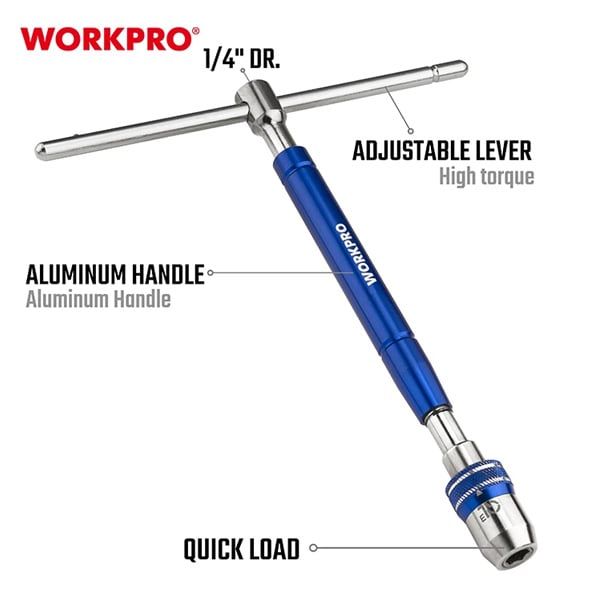 Cần siết chữ T đầu 1/4 Inch Workpro WP275016