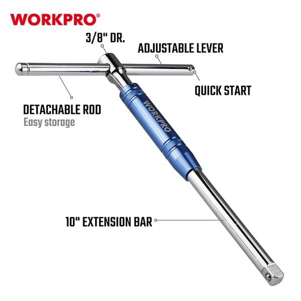 Cần siết chữ T đầu 3/8 Inch Workpro WP275017