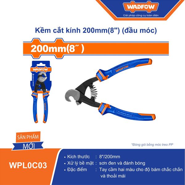 Kìm cắt kính đầu móc 8 inch/ 200mm WADFOW WPL0C03