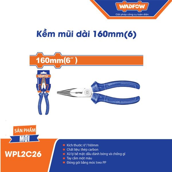 Kìm mũi dài 160mm WADFOW WPL2C26