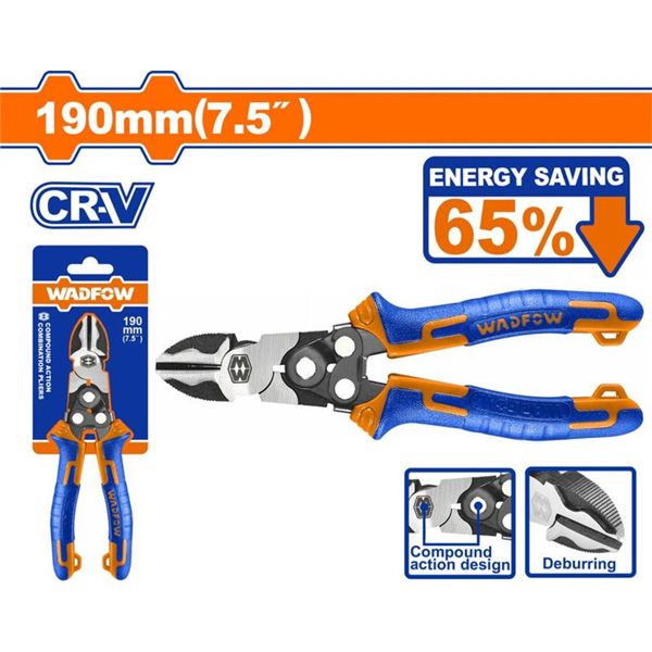 Kìm cắt trợ lực 7.5 inch/190mm WADFOW WPL3768