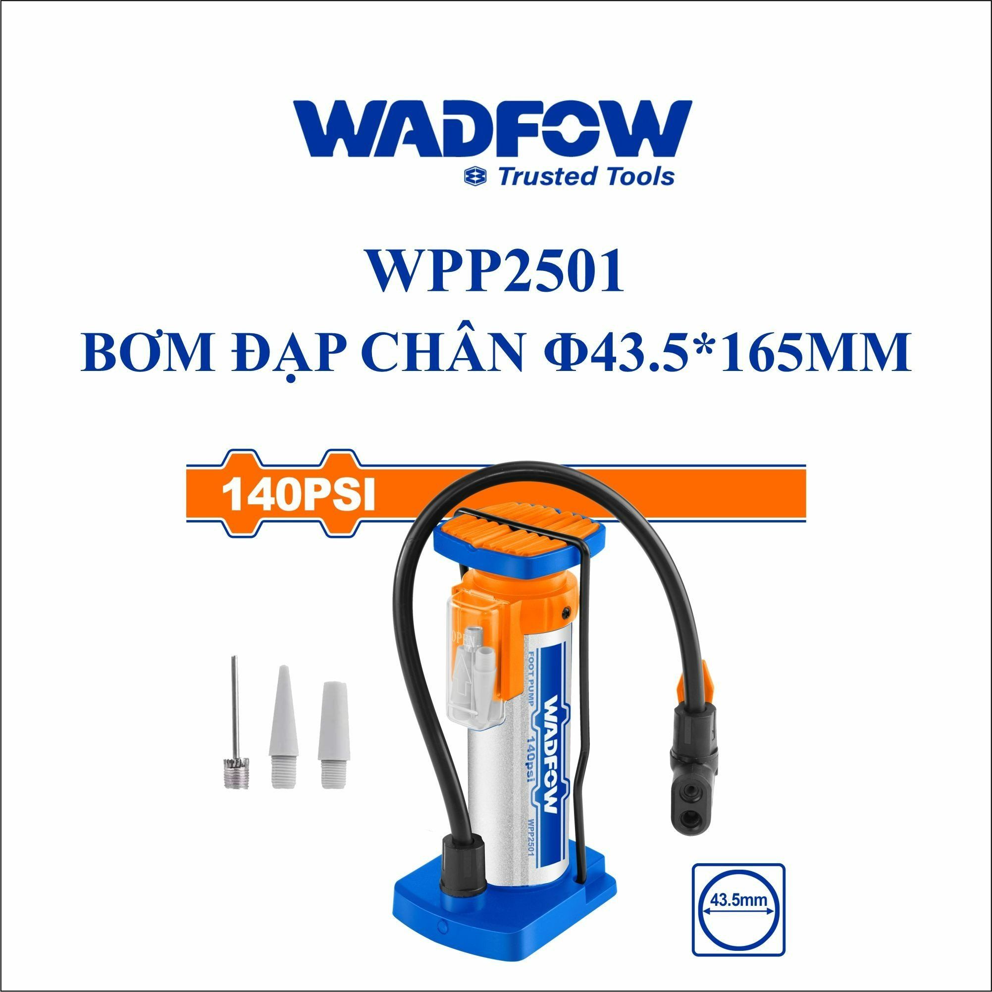  Bơm đạp chân φ43.5*165mm WADFOW WPP2501 