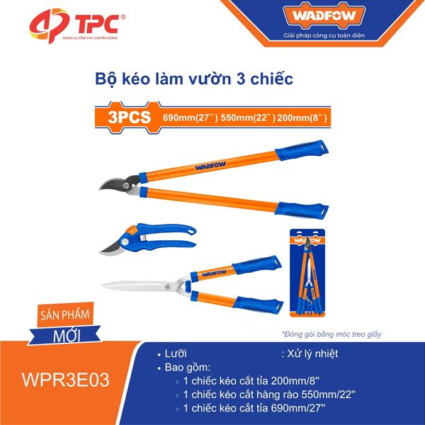 Bộ 3 chiếc kéo làm vườn WADFOW WPR3E03
