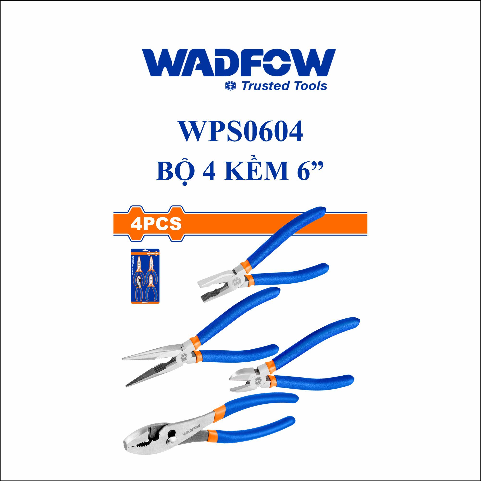  Bộ 4 Kìm 6 Inch WADFOW WPS0604 