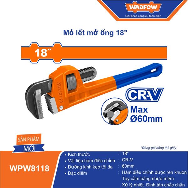 Mỏ lết răng 18 inch/ 450mm WADFOW WPW8118